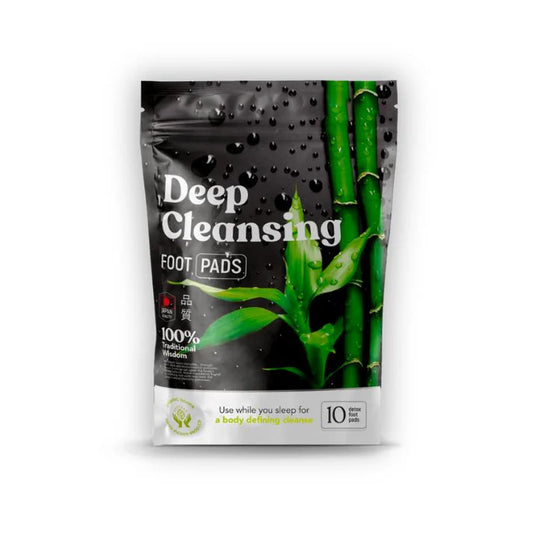 Xuhaha cleansing foot pad package with bamboo-style green product design