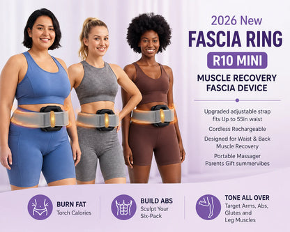 Women wearing the Xuhaha fascia massager around the waist for targeted muscle massage